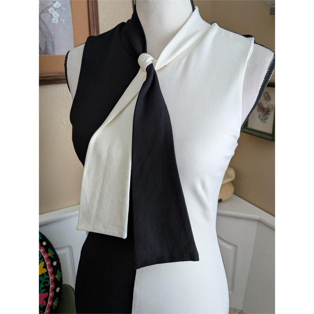 Cache Black And White Color Block Bodycon Dress - image 2